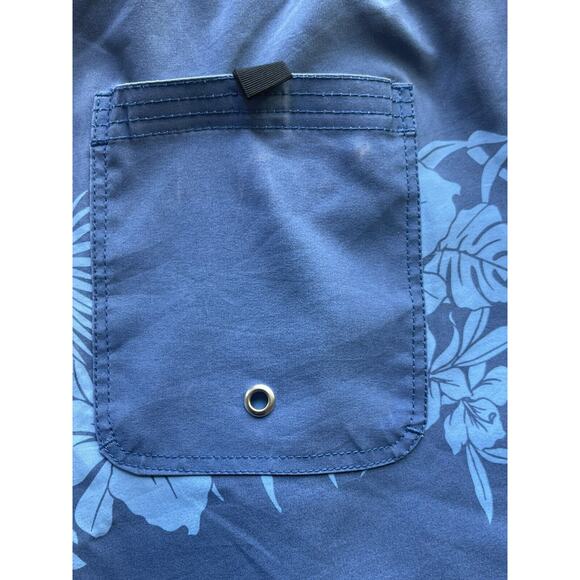 Jacks Surfboards Swim Trunks Mens Large Blue Floral Drawstring Casual Stretch - Picture 4 of 8